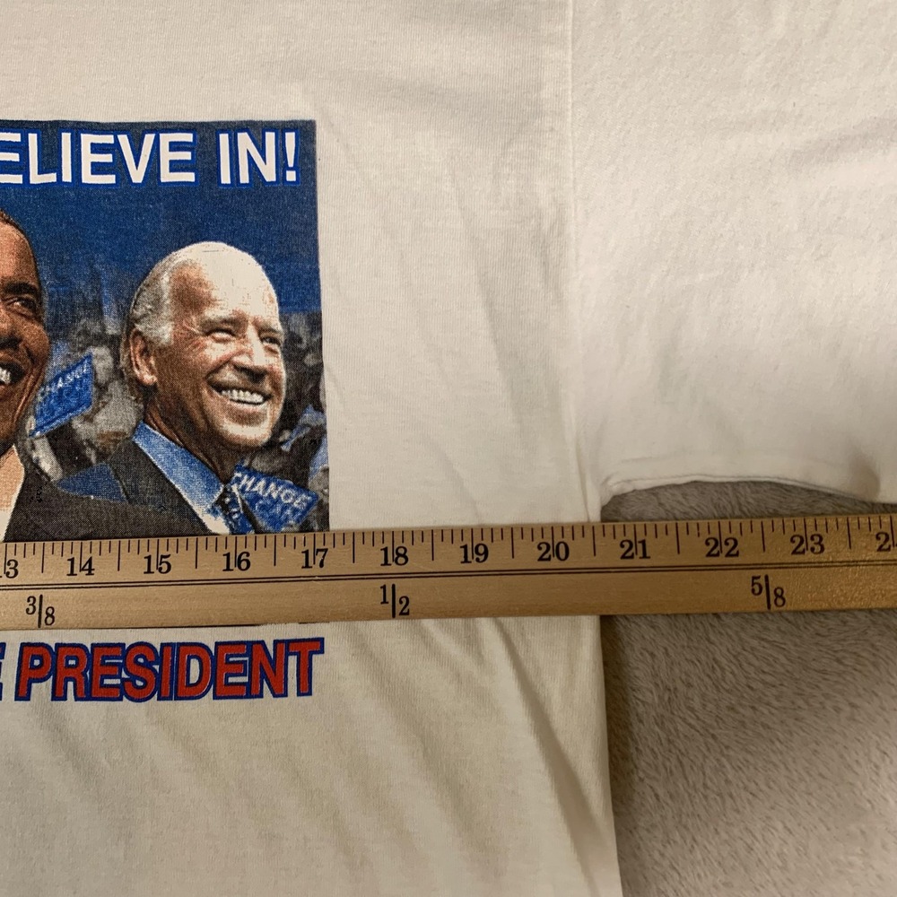 Vintage Obama Biden Shirt Mens Large 2008 Election Presidential Campaign Tee 00s - Picture 3 of 7